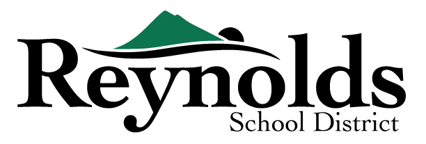 Black and green logo for Reynolds School District