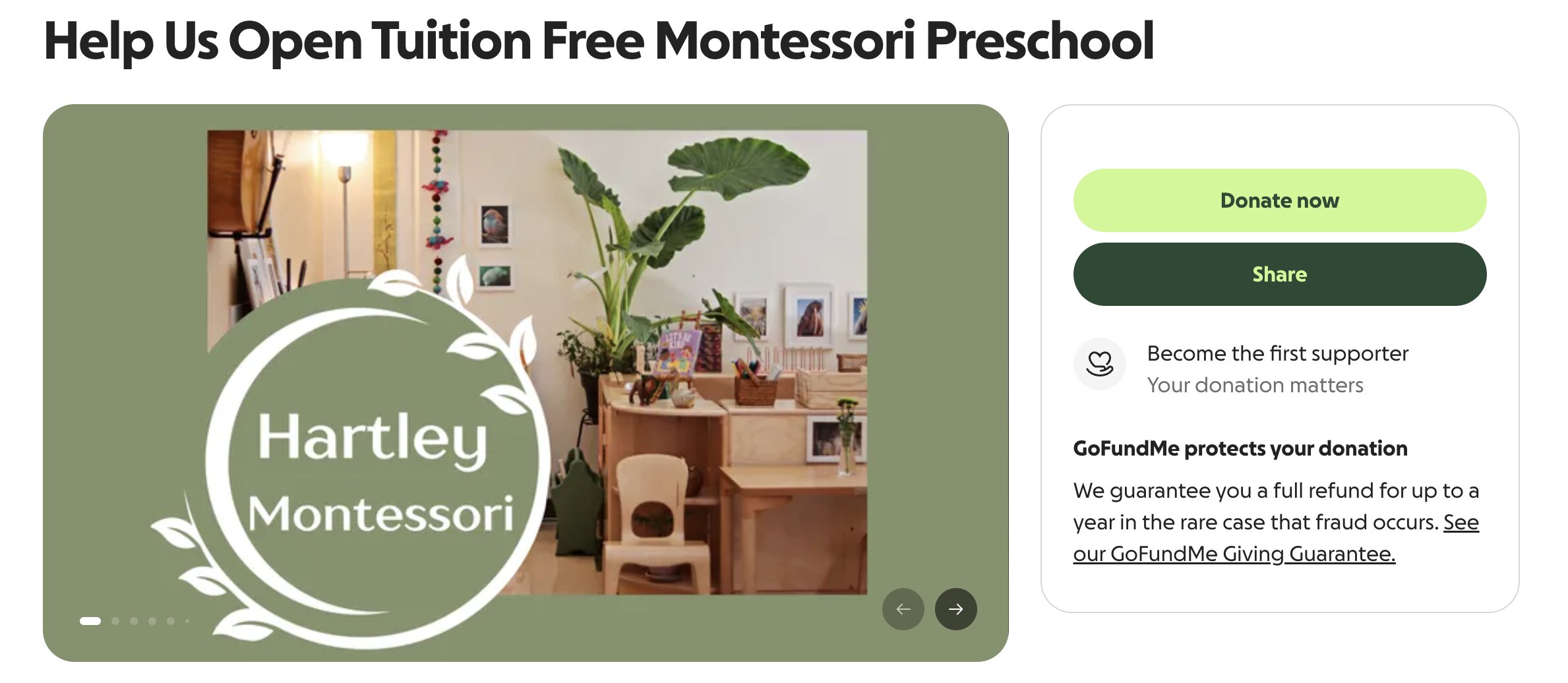 Hartley GoFundMe screenshot